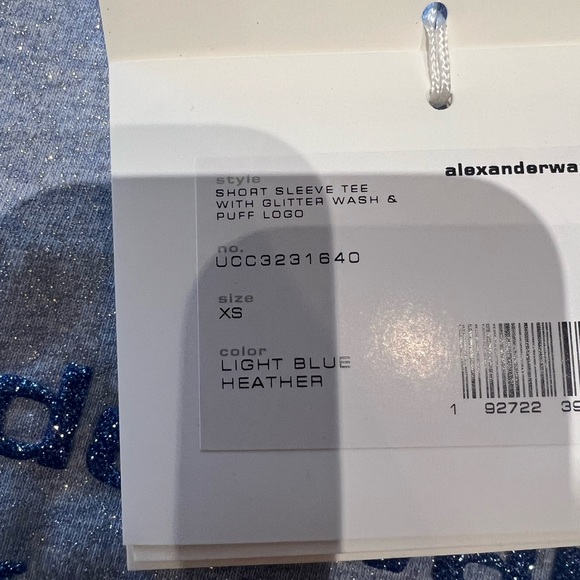 Alexander Wang Blue Glitter TShirt - Picture 5 of 8